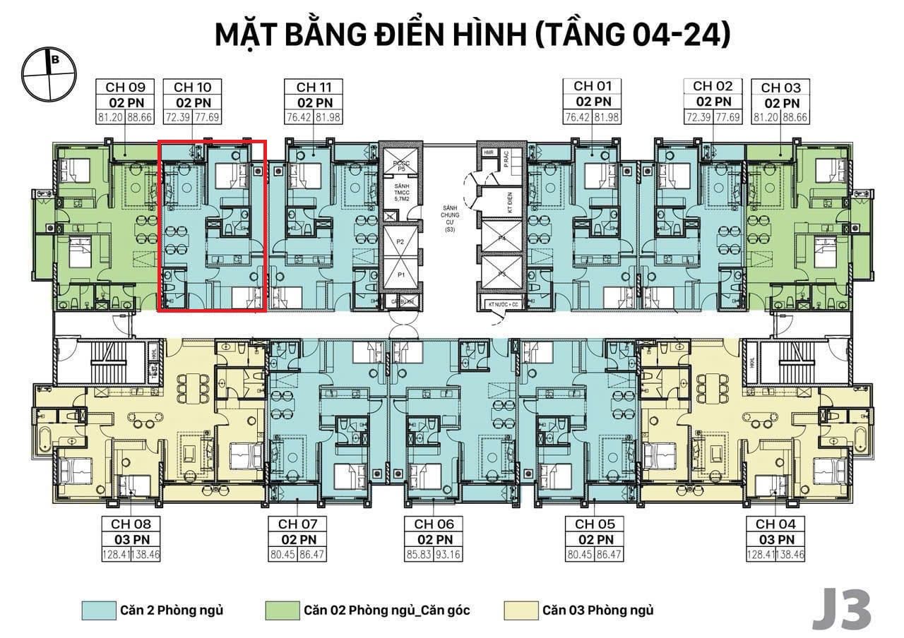  Bán căn hộ 2PN dự án Jade Square Phạm Văn Đồng – Vị trí trung tâm, giá tốt